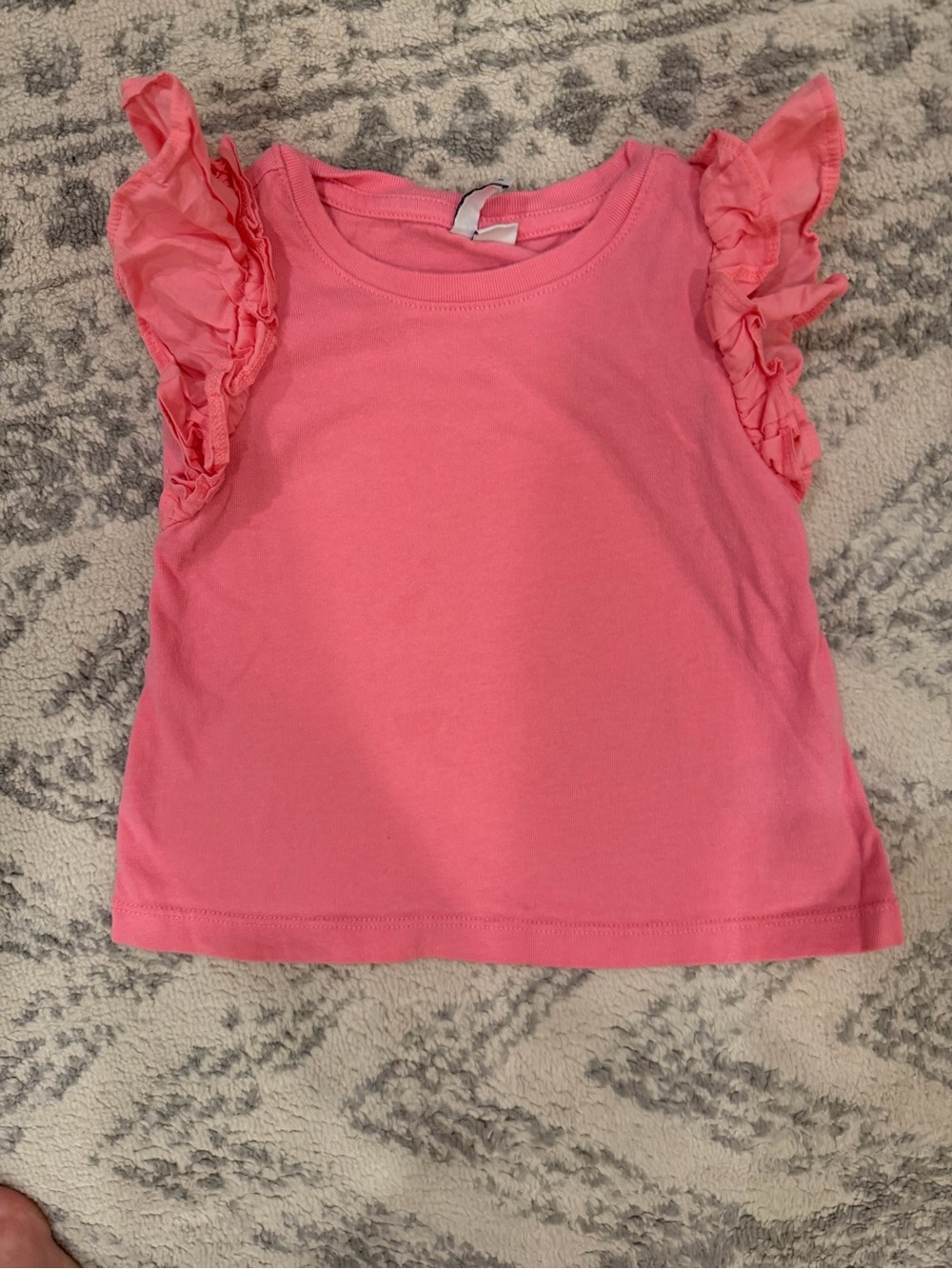 Janie and Jack Coral Pink Ruffle Tank Top